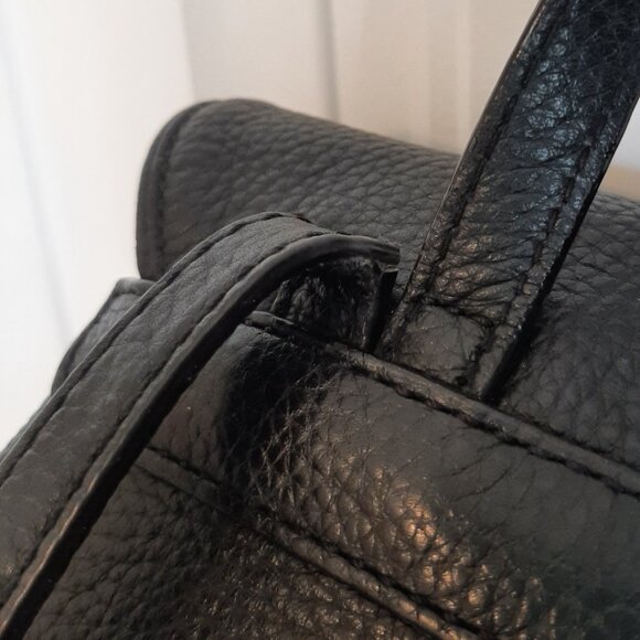 Kate Spade Pebbled Black Leather Mini Backpack Purse Gold Tone Hardware - Picture 9 of 16